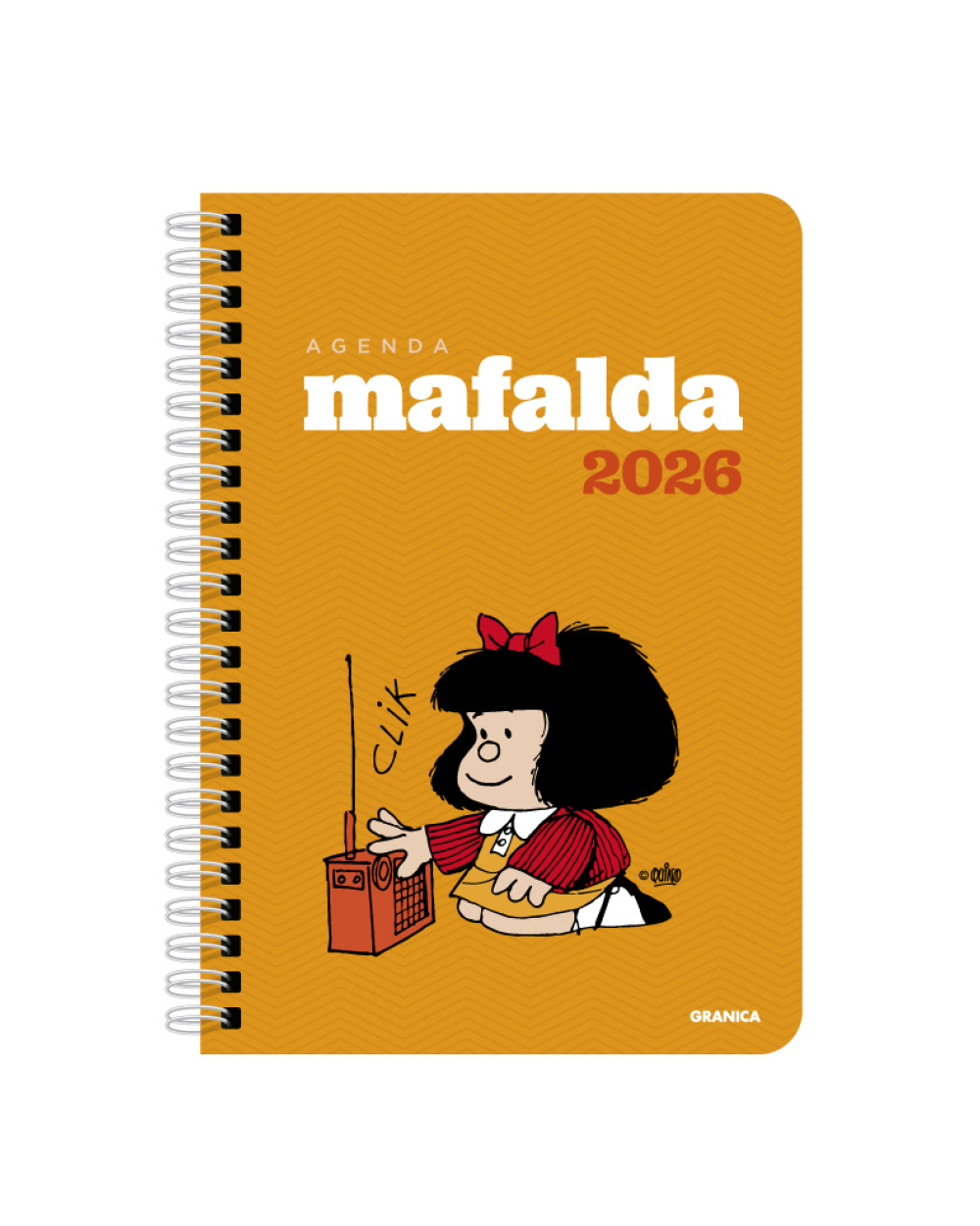 Mafalda 2026 Anillada Módulos Naranja